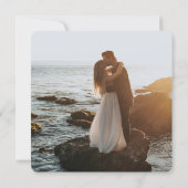 Metalic Silver and Black 結婚 Photo's 招待状 (裏面)