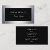 Metallの黒 名刺 (正面/裏面)