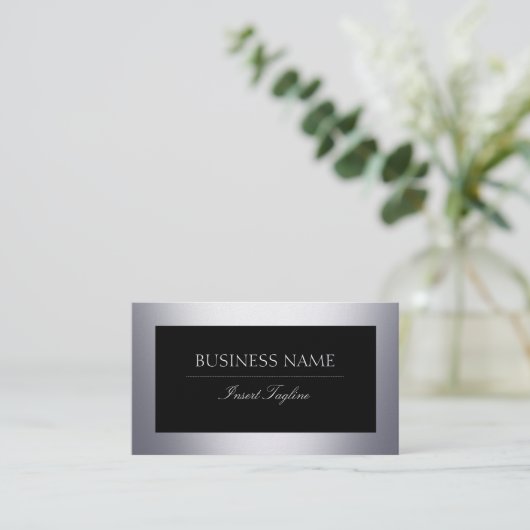 Metallの黒 名刺 (スタンド正面)