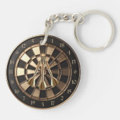Metall Dartboard mit Bulle - golden Bull キーホルダー (裏面)