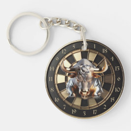 Metall Dartboard mit Bulle - golden Bull キーホルダー