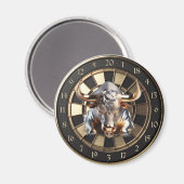 Metall Dartboard mit Bulle - golden Bull マグネット (正面/裏面)