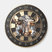 Metall Dartboard mit Bulle - golden Bull マグネット (正面)