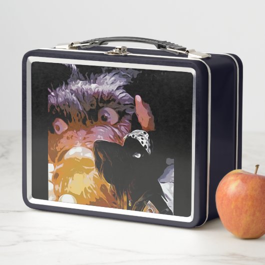 Metall Lunchbox Black-Serie Vintage Style メタルランチボックス (インサイチュ)