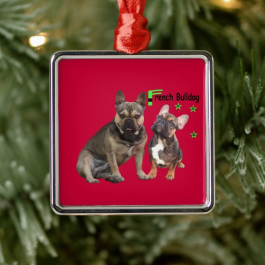 Metall Ornament französische Bulldoggen メタルオーナメント (ツリー)