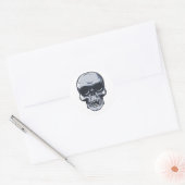 Metall Schädel Totenkopf metal skull ラウンドシール (封筒)