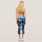 Metallic Abstract 101 Deep Navy Capri Leggings カプリレギンス (裏面)