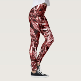 Metallic Abstract 101 Deep Pink Leggings レギンス