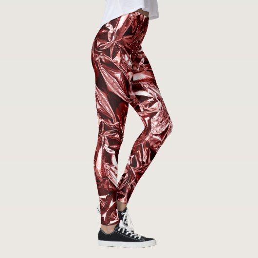 Metallic Abstract 101 Deep Pink Leggings レギンス (右)