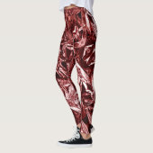 Metallic Abstract 101 Deep Pink Leggings レギンス (左)