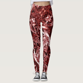 Metallic Abstract 101 Deep Pink Leggings レギンス