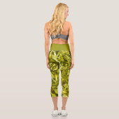 Metallic Abstract 101 Deep Teal  Capri Leggings カプリレギンス (裏面)