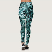 Metallic Abstract 101 Deep Teal Leggings レギンス (裏面)