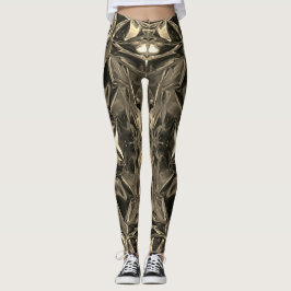 Metallic Abstract 101 Sepia Leggings レギンス