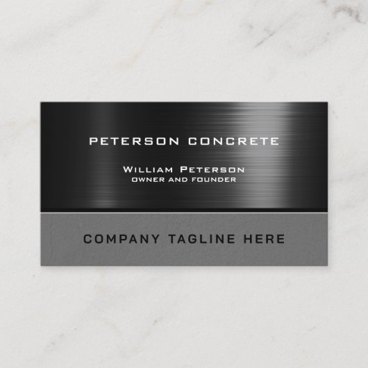 Metallic and concrete texture  名刺 (正面)