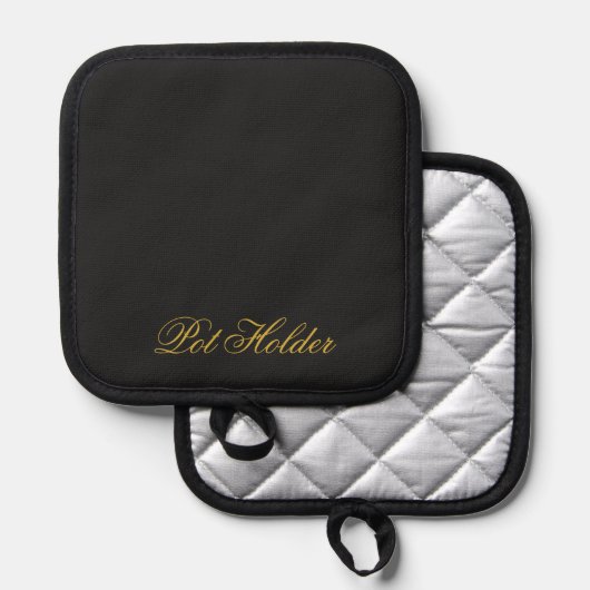 Metallic Black Pot Holder for Safe Handling 鍋敷き (正面/裏面)