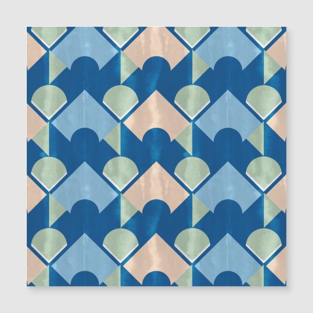 Metallic blue geometric diamond shapes  (正面)