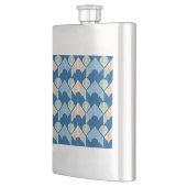 Metallic blue geometric diamond shapes フラスク (左)