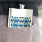 Metallic blue geometric diamond shapes フラスク (インサイチュ)