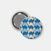 Metallic blue geometric diamond shapes マグネット (正面/裏面)
