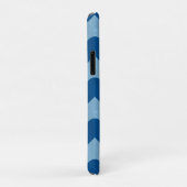 Metallic blue geometric diamond shapes Case-Mate iPhoneケース (裏面/右)