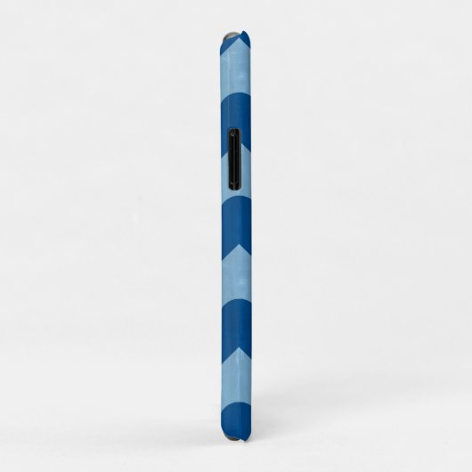 Metallic blue geometric diamond shapes Case-Mate iPhoneケース (裏面/右)