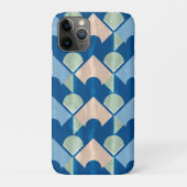 Metallic blue geometric diamond shapes Case-Mate iPhoneケース (裏)