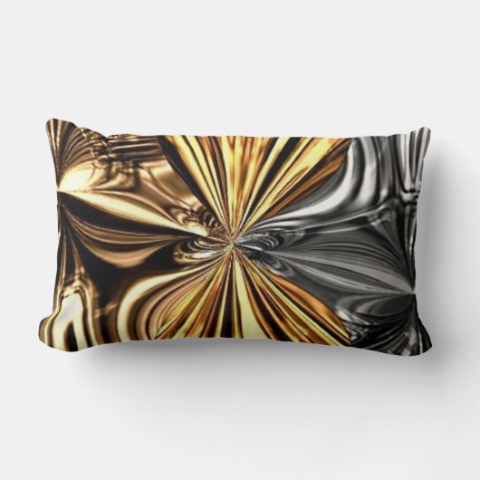Metallic Bow Liquid Knotting Pillow ランバークッション (正面)