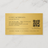 Metallic Electrician Electrical Contractor QR Code 名刺 (裏面)