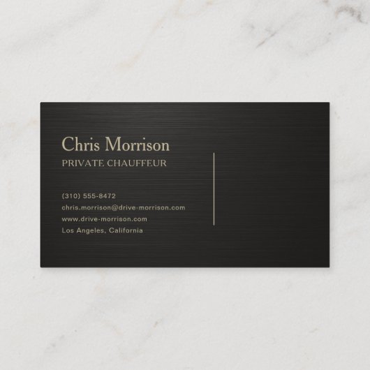 Metallic Executive Transport Black & Gold 名刺 (裏面)