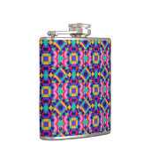 Metallic flask with vibrant geometric pattern  フラスク (右)