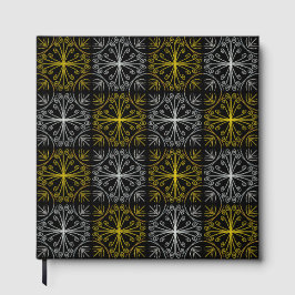 Metallic flower tile abstract ゲストブック