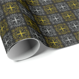 Metallic flower tile abstract ラッピングペーパー