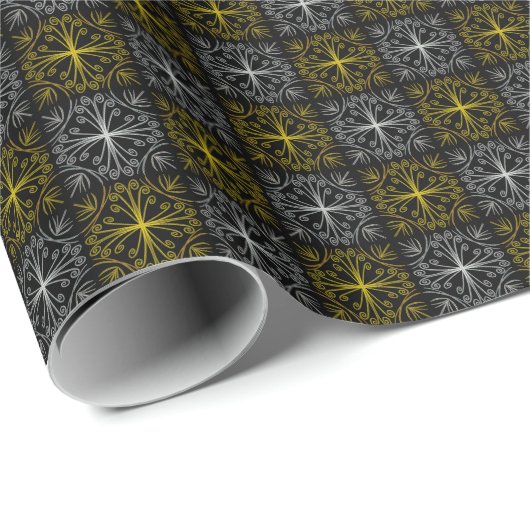 Metallic flower tile abstract ラッピングペーパー (ロールコーナー)