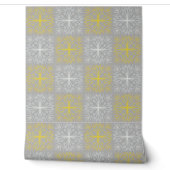 Metallic flower tile gray background 壁紙 (ほどく)
