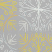 Metallic flower tile gray background 壁紙 (縫い目)