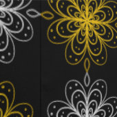 Metallic flower tile gray background 壁紙 (縫い目)
