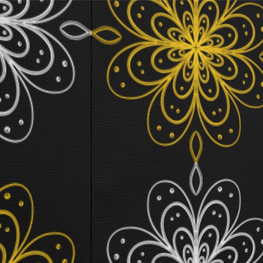 Metallic flower tile gray background 壁紙 (縫い目)