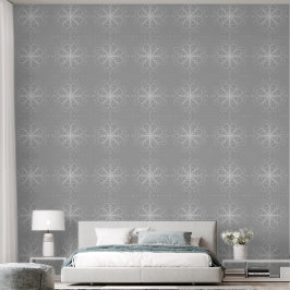 Metallic flower tile gray background 壁紙