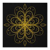 Metallic flower tile gray background 壁紙 (正面)