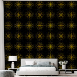 Metallic flower tile gray background 壁紙