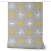 Metallic flower tile gray background 壁紙 (ほどく)