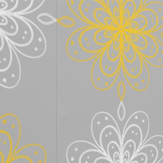 Metallic flower tile gray background 壁紙 (縫い目)