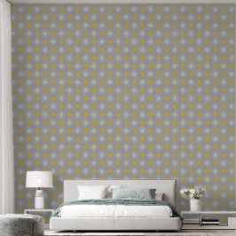 Metallic flower tile gray background 壁紙