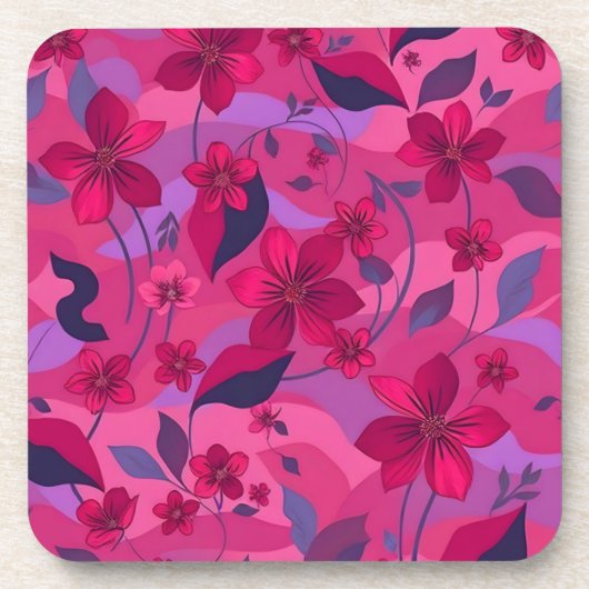 Metallic Flowers Plastic Coaster Set  コースター (正面)