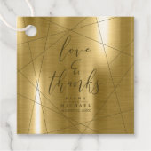 Metallic Geometric Thank You金ゴールドID648 フェイバータグ (正面)