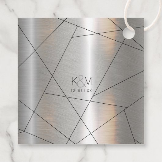 Metallic Geometric Thank You Silver/Black ID648 フェイバータグ (裏面)