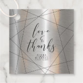 Metallic Geometric Thank You Silver/Black ID648 フェイバータグ (正面)