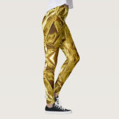 Metallic Gold Abstract 101 Leggings レギンス (右)