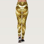 Metallic Gold Abstract 101 Leggings レギンス (裏面)